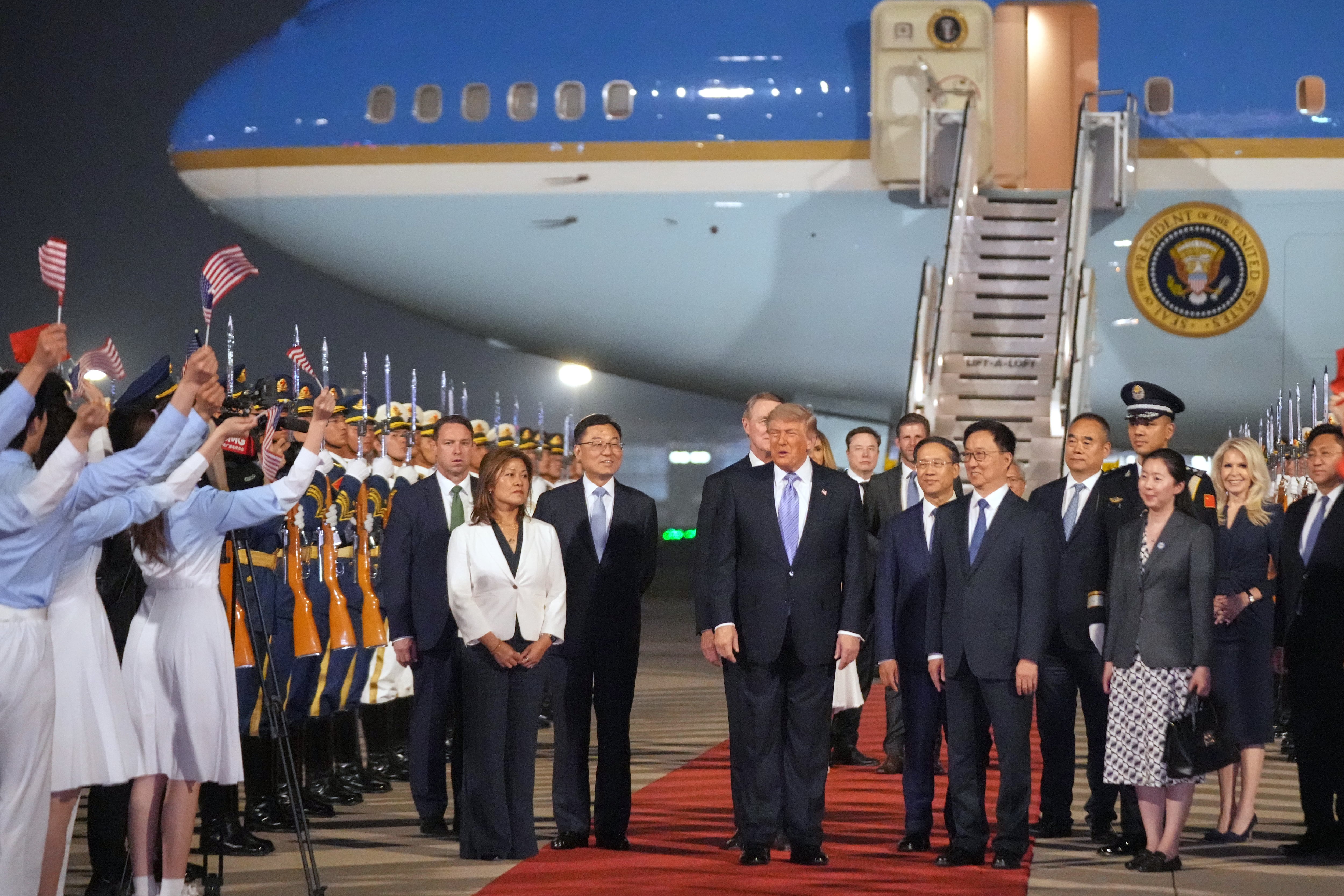 Donald Trump lands in China for a high-stakes summit with Xi Jinping
