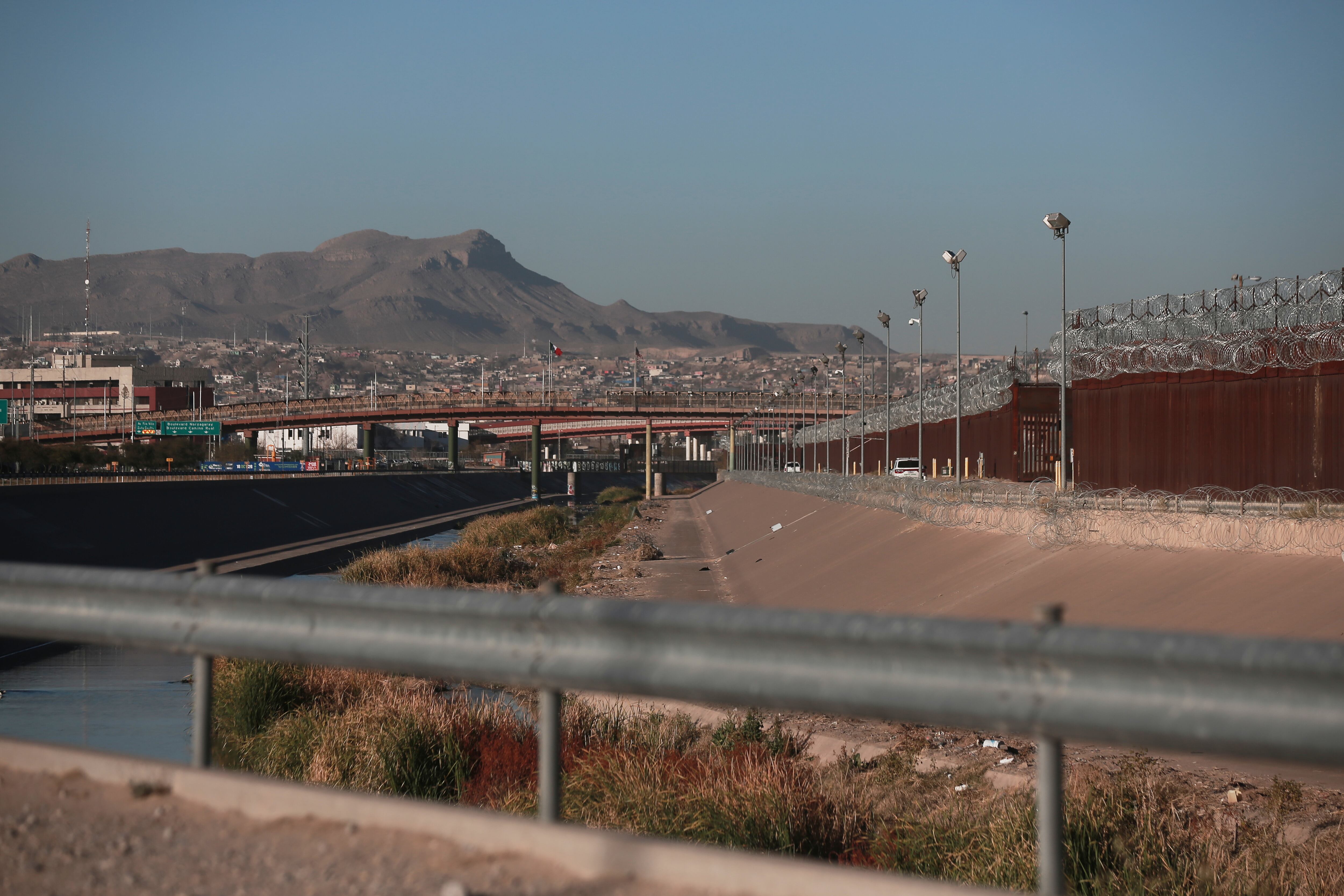 The Rio Grande between Ciudad Juárez (Mexico) and El Paso, Texas, on February 11.
