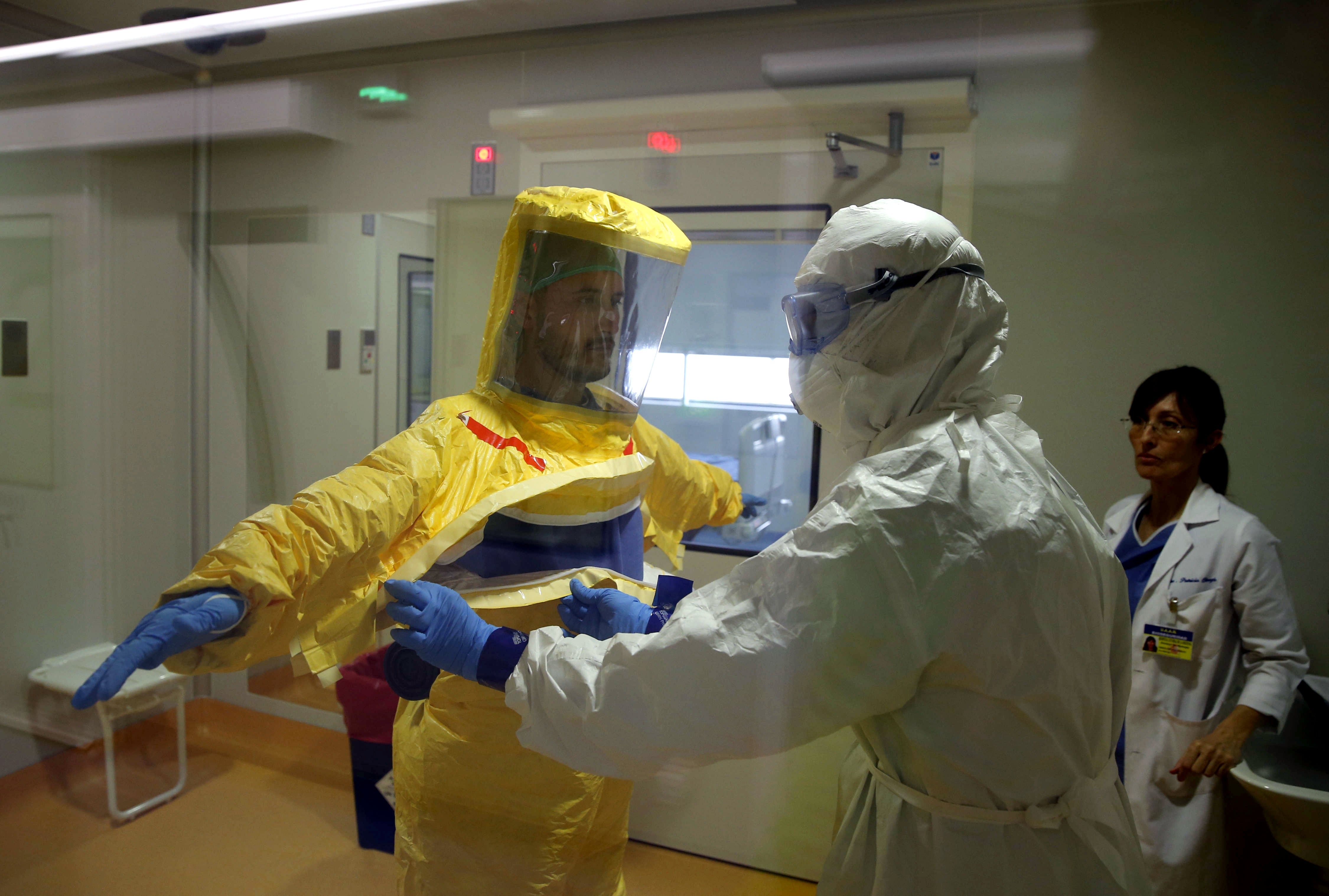 High-Level Isolation Unit at the Gómez Ulla Military Hospital in Madrid.