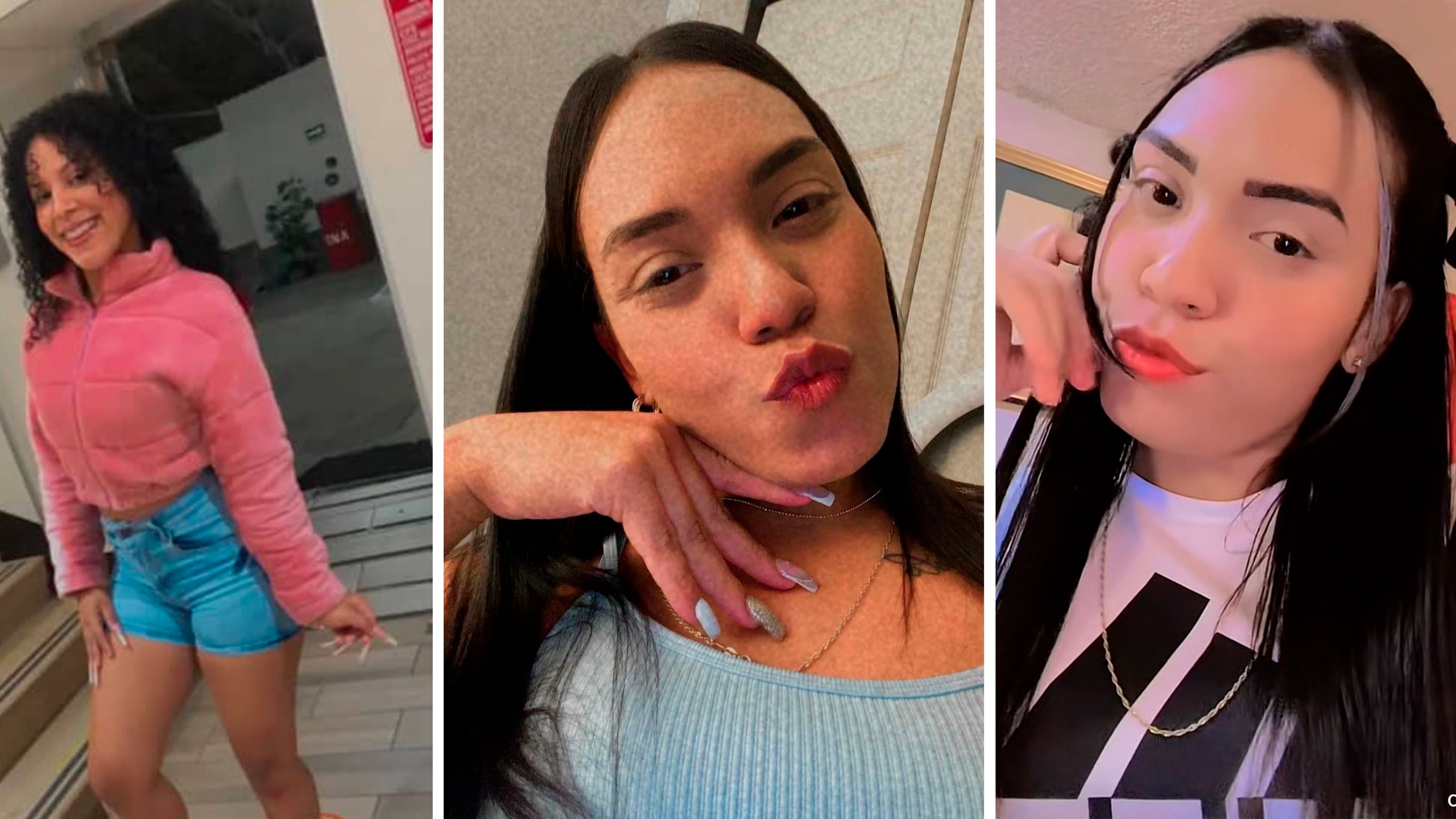 Scarleth, Gladys and Franyeli in a photo composite.