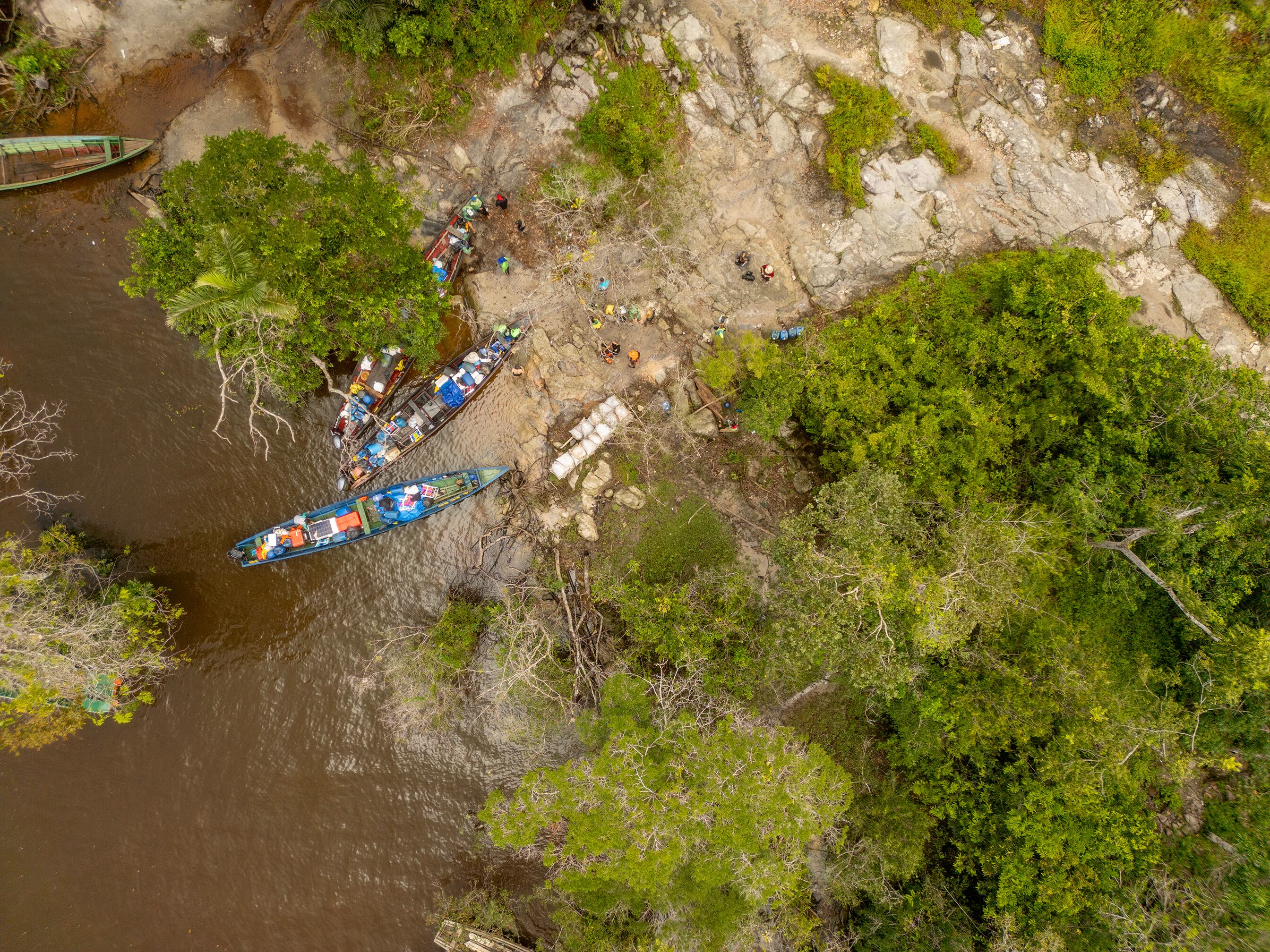 Aerial view of the expedition of Ideflor, the Sustainable Amazon Foundation, the Andes Amazonia Fund (FAA) and the Federal Institute of the neighboring state of Amapá (IFAP), last May, in a promotional image.

