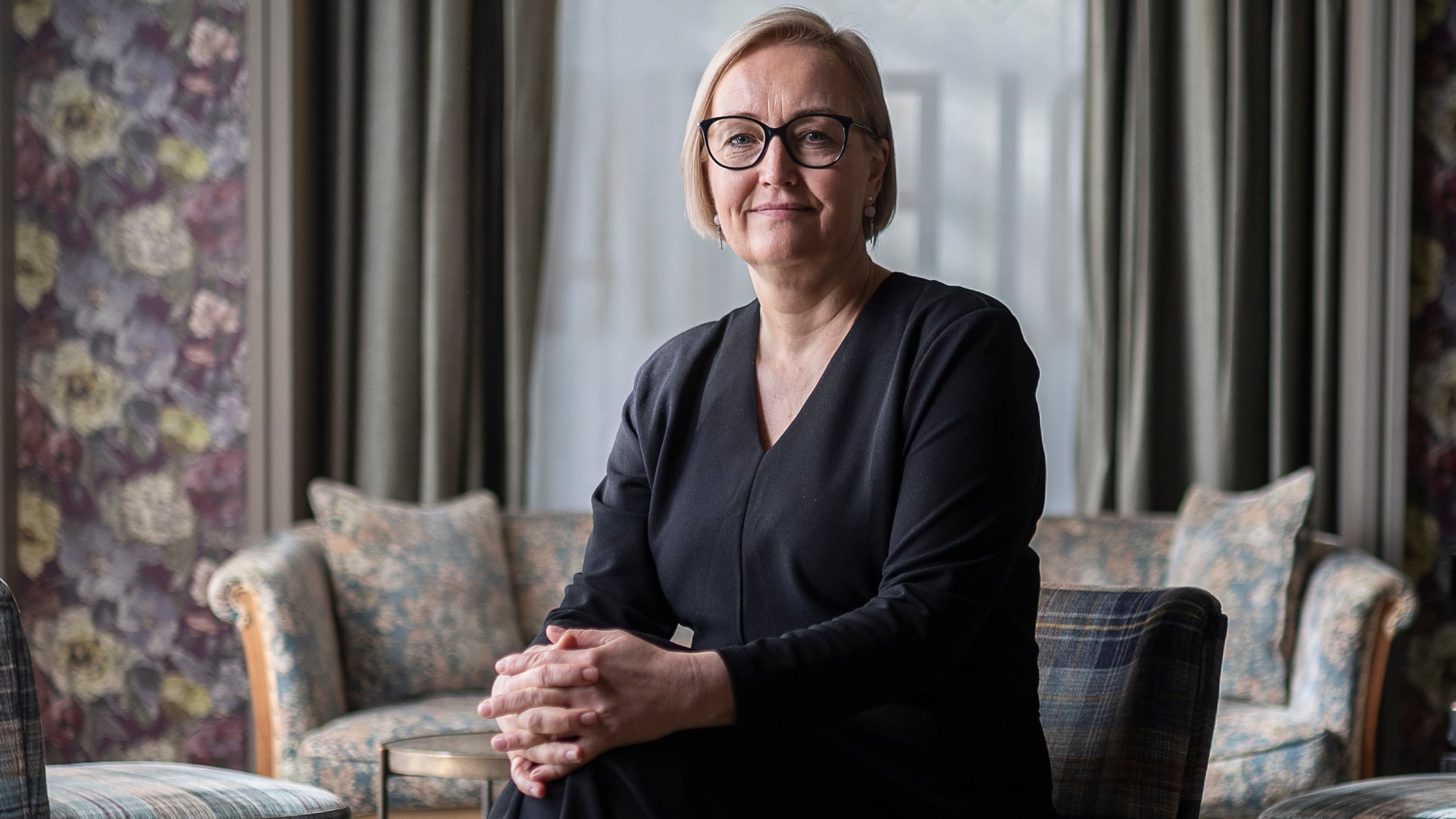 Kristina Kallas, Estonia’s minister of education, pictured at the Duquessa de Cardona hotel in Barcelona on April 10, 2026.
