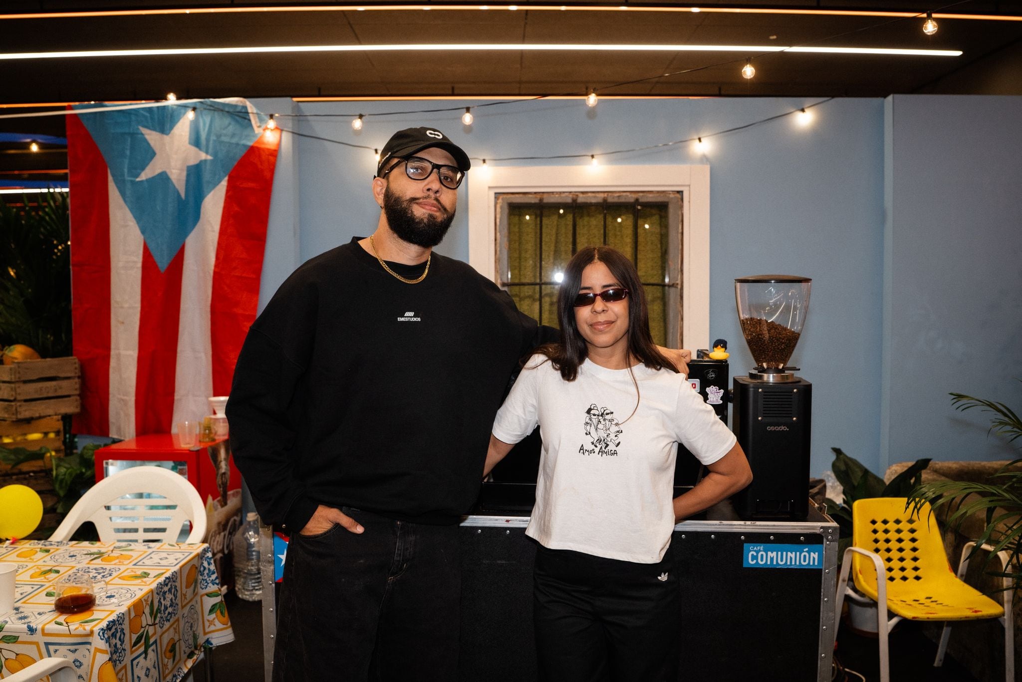 The couple traveling with Bad Bunny to make coffee for the singer and his entire team