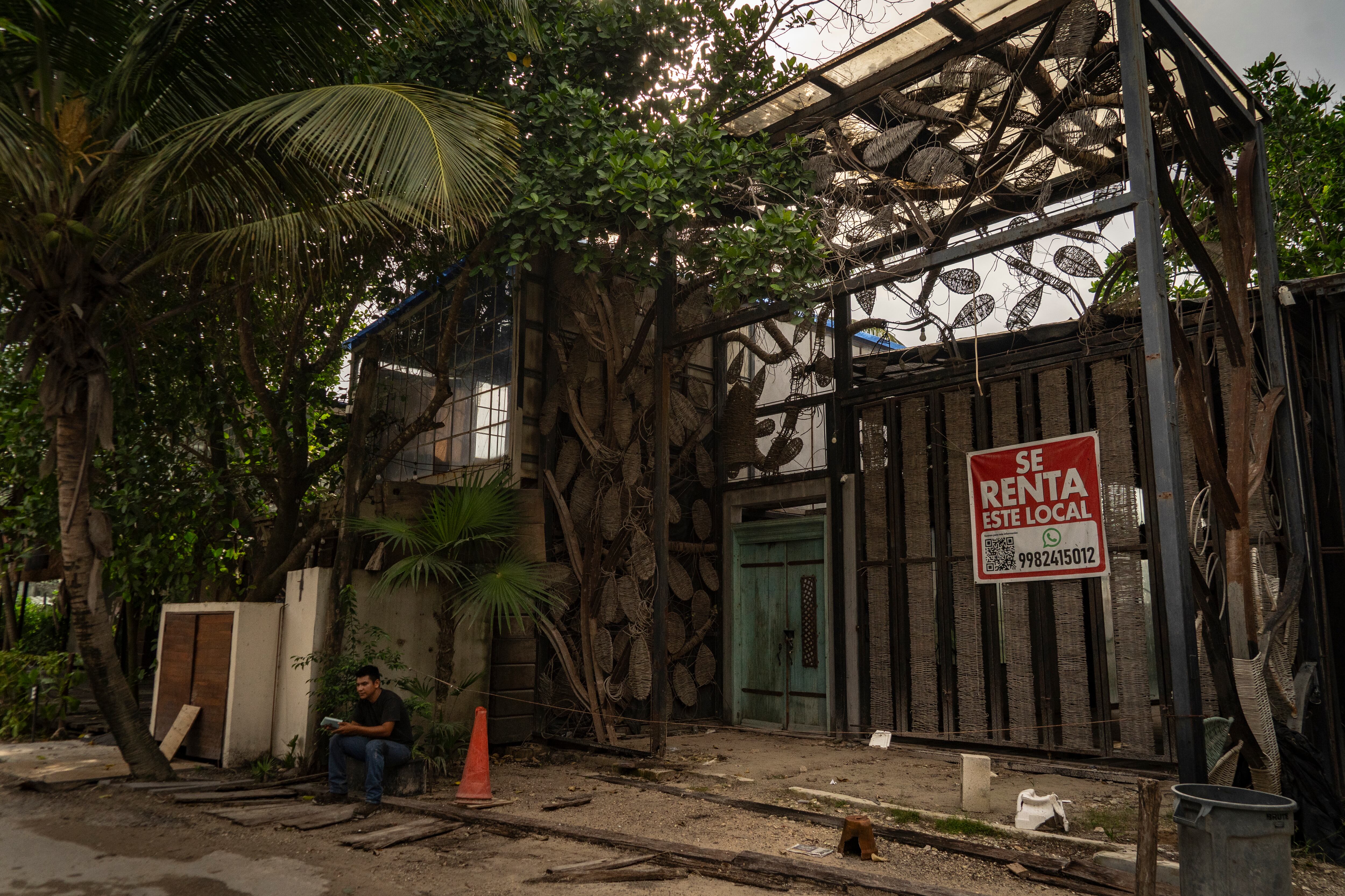 A storefront for rent, in Tulum, Quintana Roo.