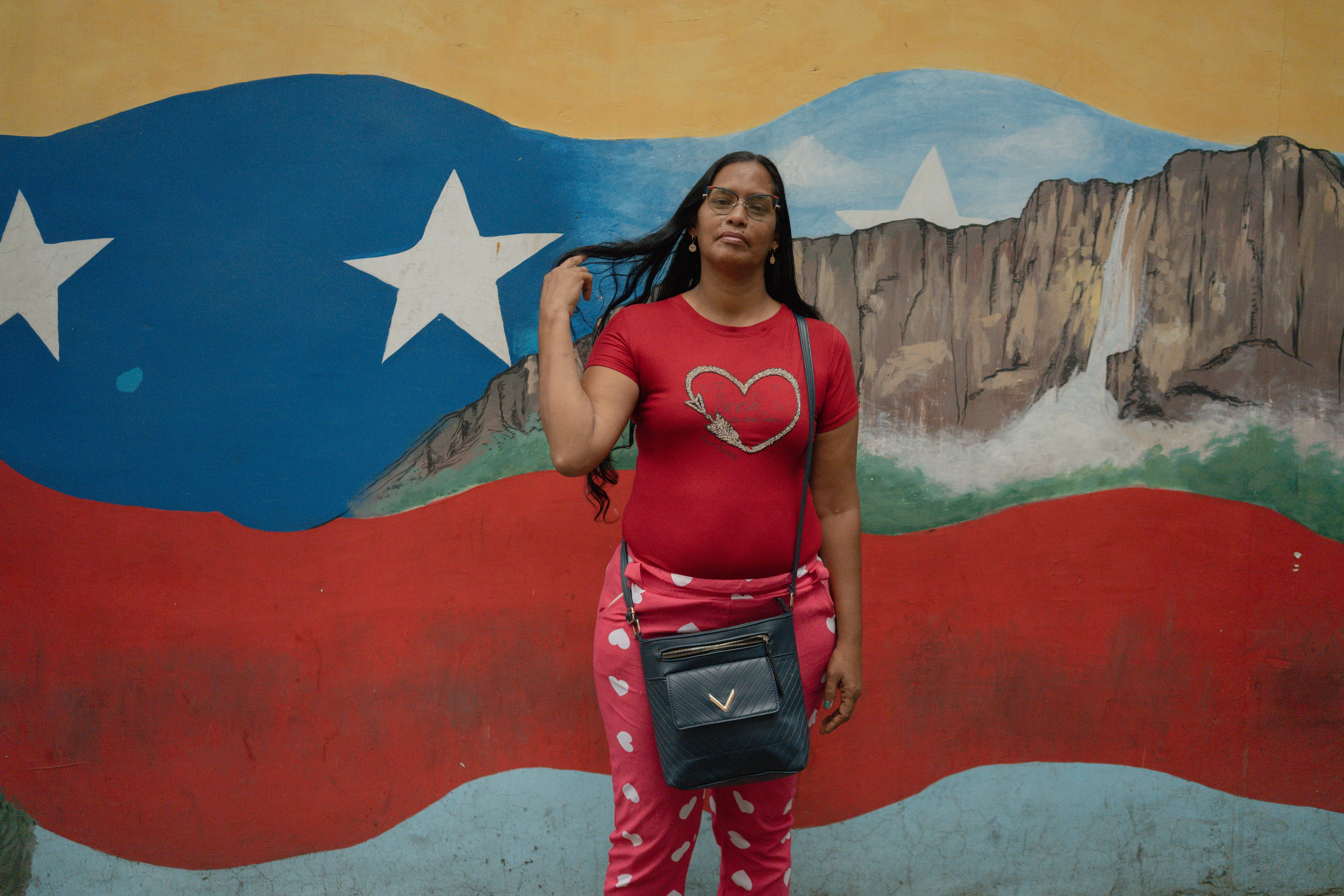 Dairobi Orta Brito, pictured in downtown Caracas, Venezuela, on April 15, 2026. 