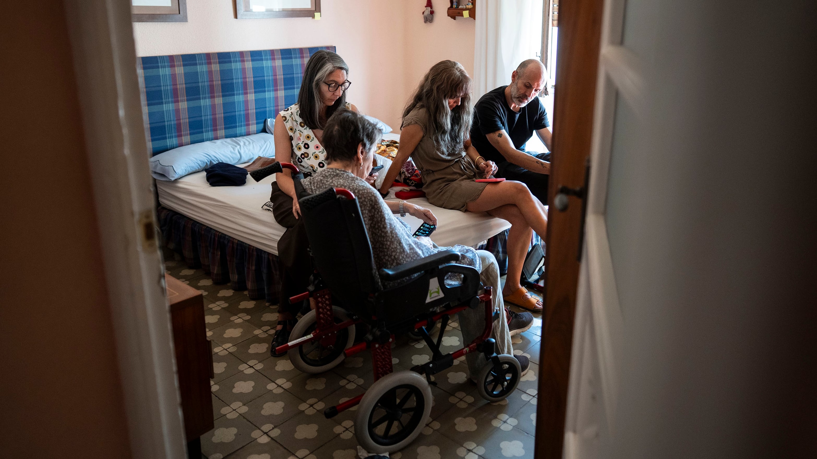 Maricarmen waits at home, before being evicted.
