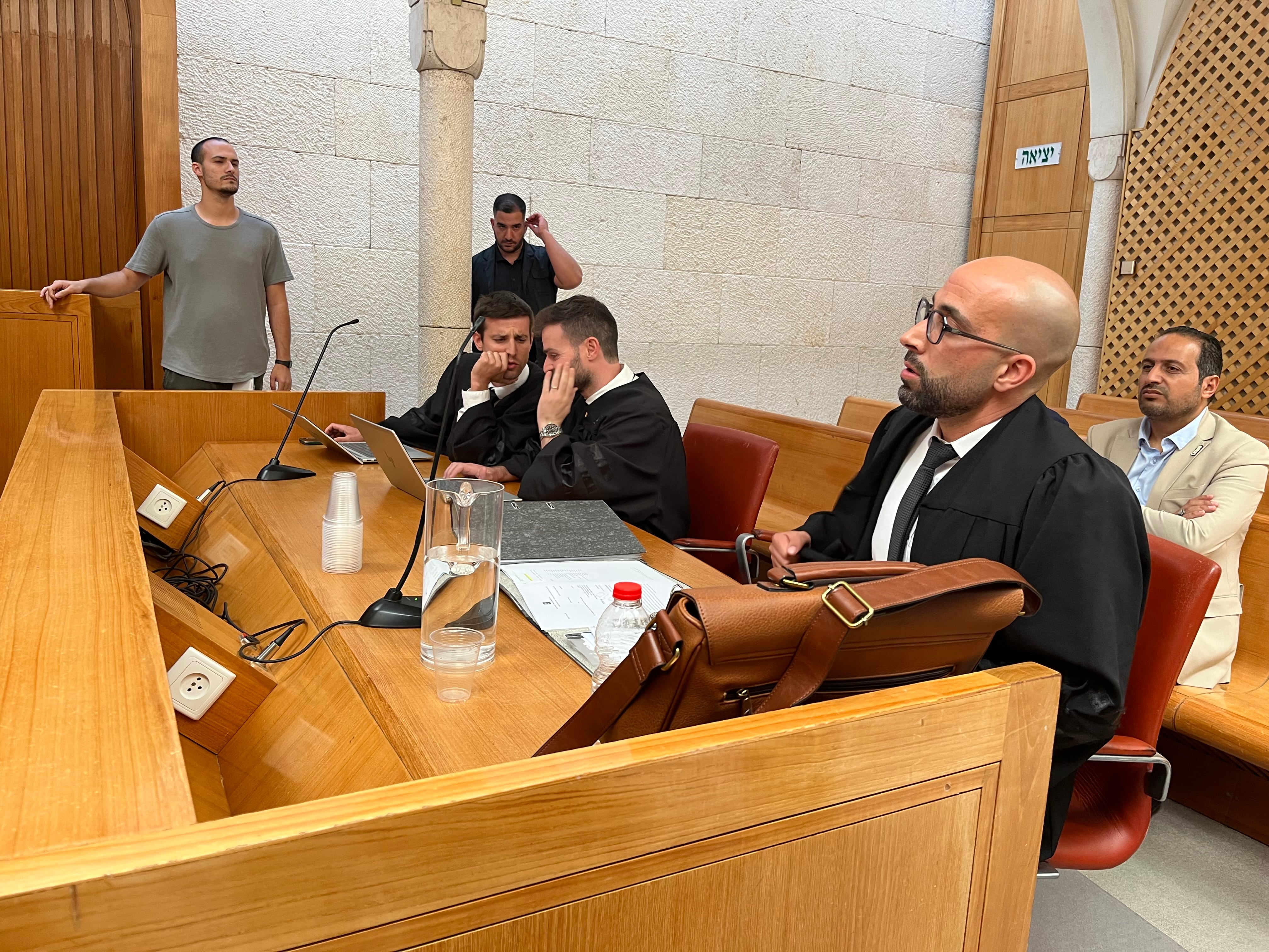The Supreme Court chamber before the start of Hussam Abu Safiya's hearing on Wednesday in Jerusalem.