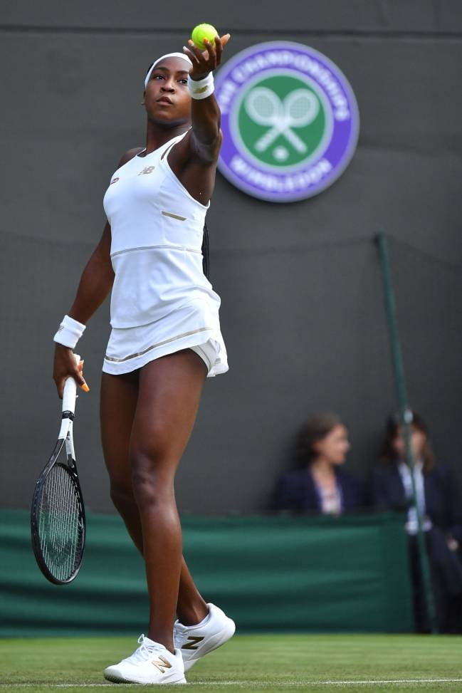 Coco Gauff, during a match at Wimbledon in 2019.
