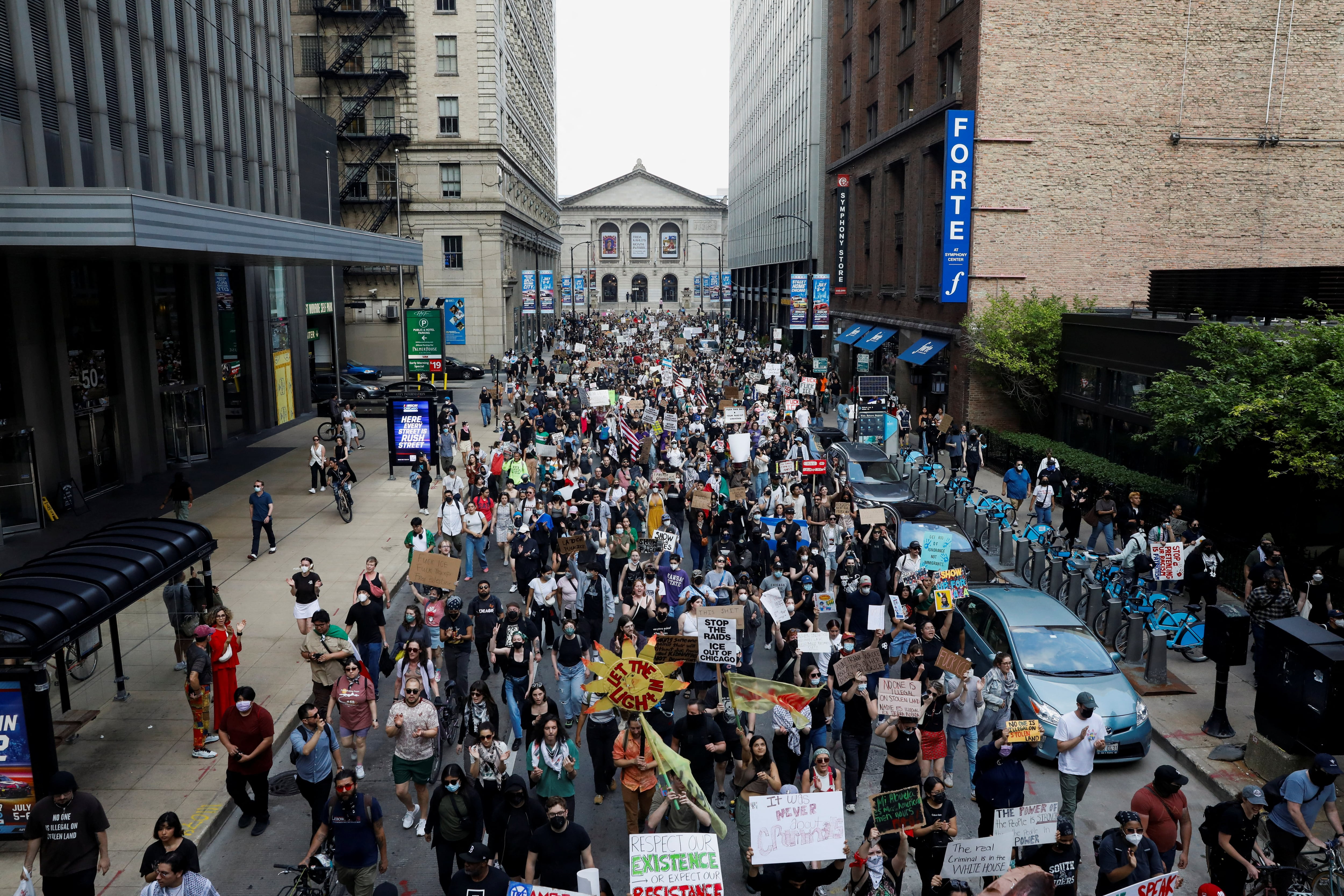 Pushback against Trump takes shape in the streets of over 20 US cities