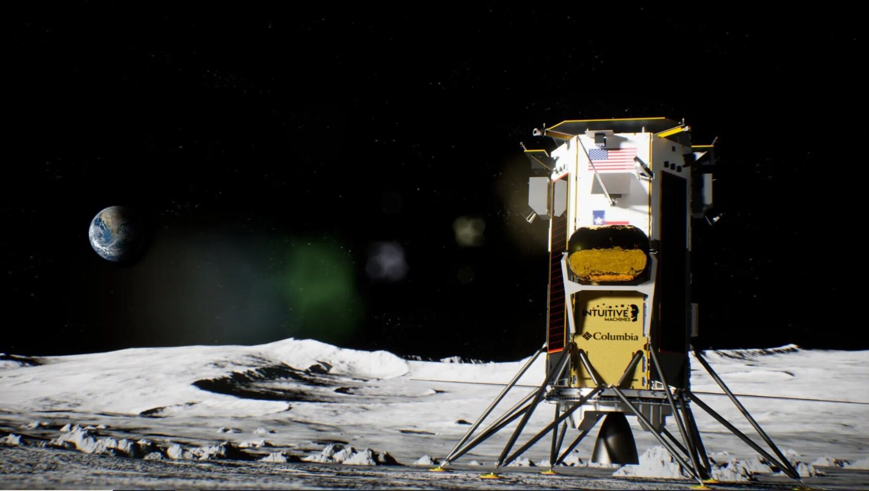 Illustration of the Nova-C lunar lander.