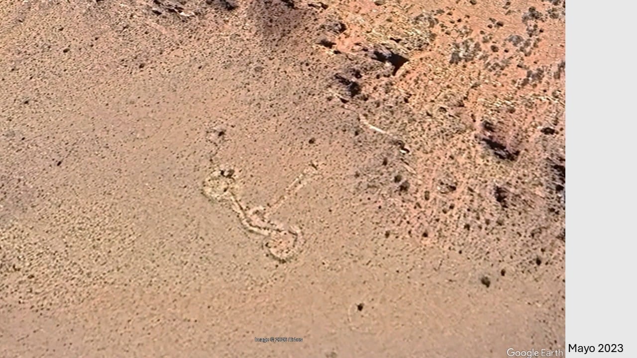 Google Earth image of the potential geoglyph that was located.