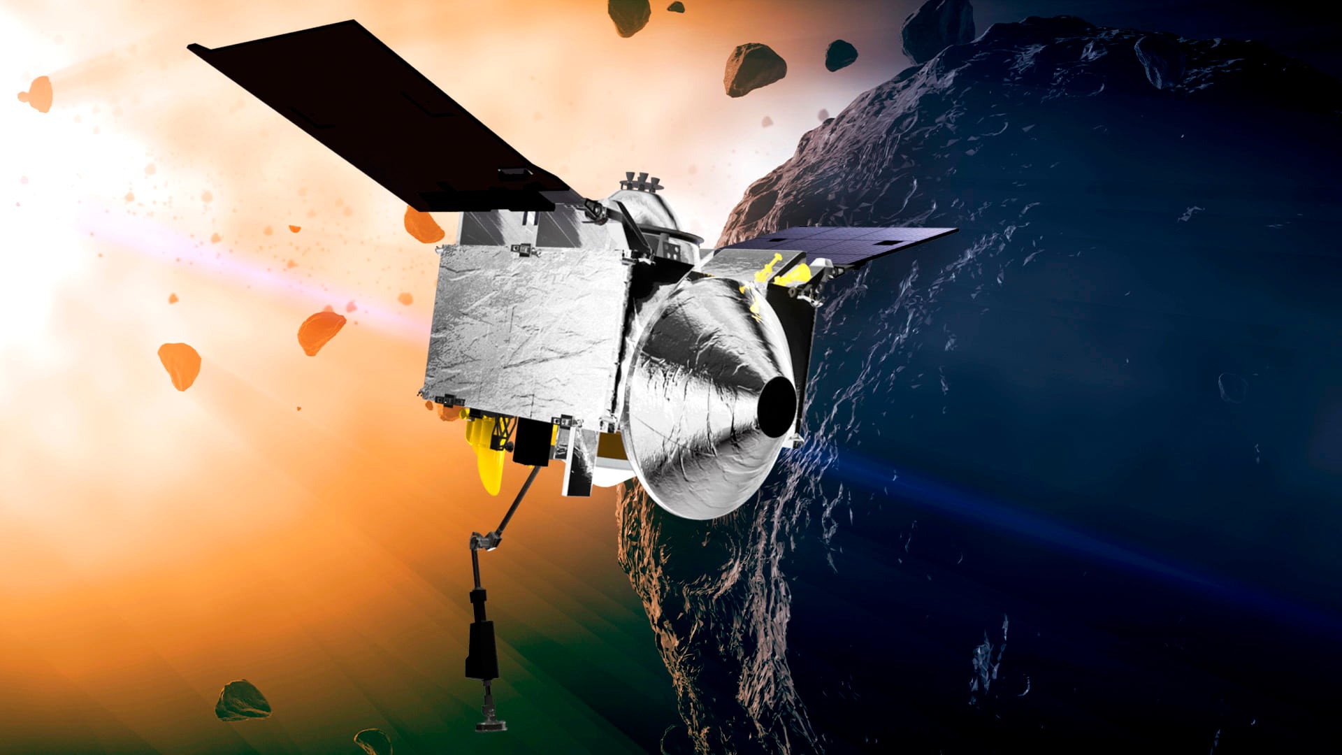 NASA illustration of the OSIRIS-REx probe.