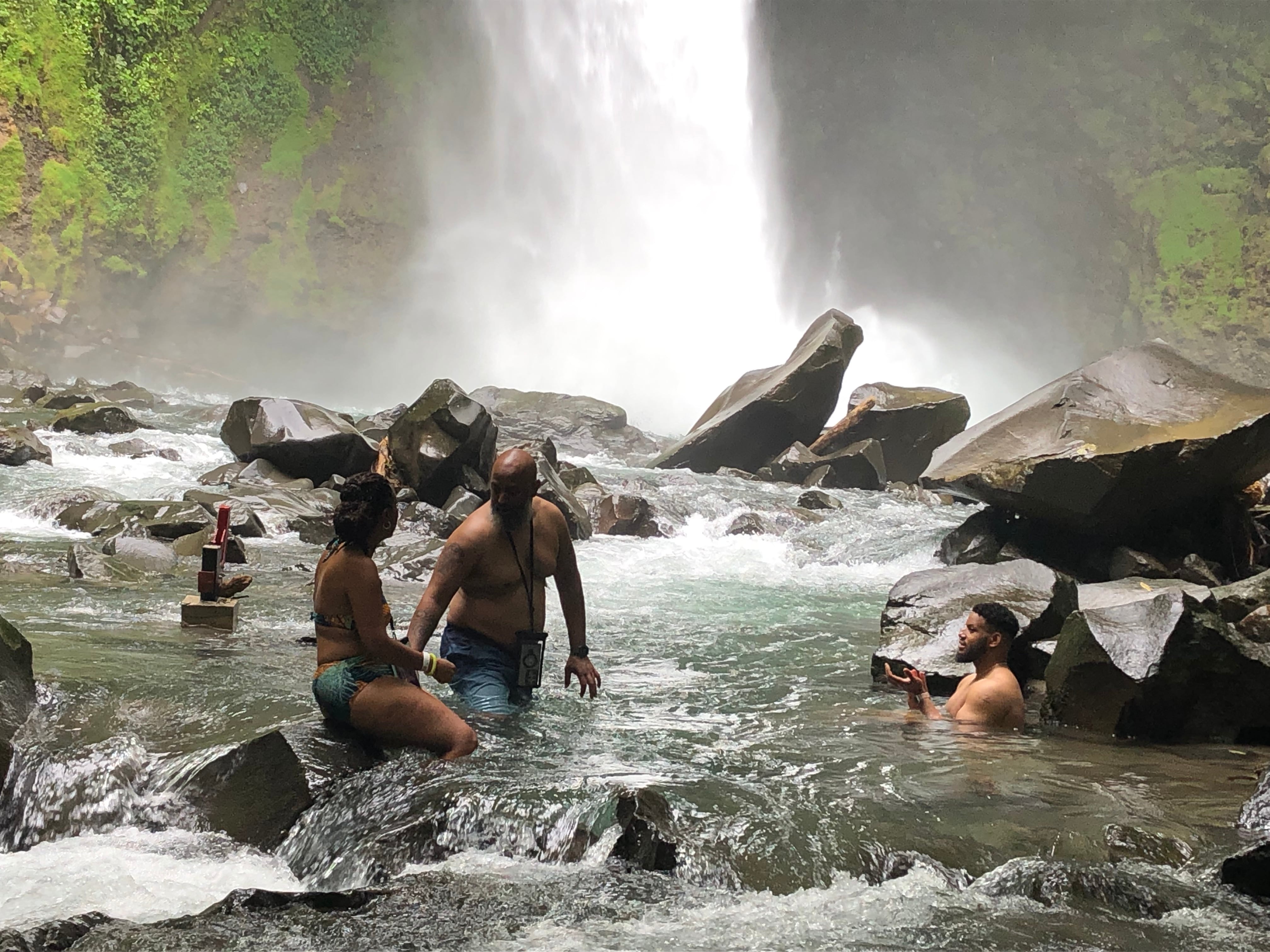 Tourists at the La Fortuna waterfall, June 29.