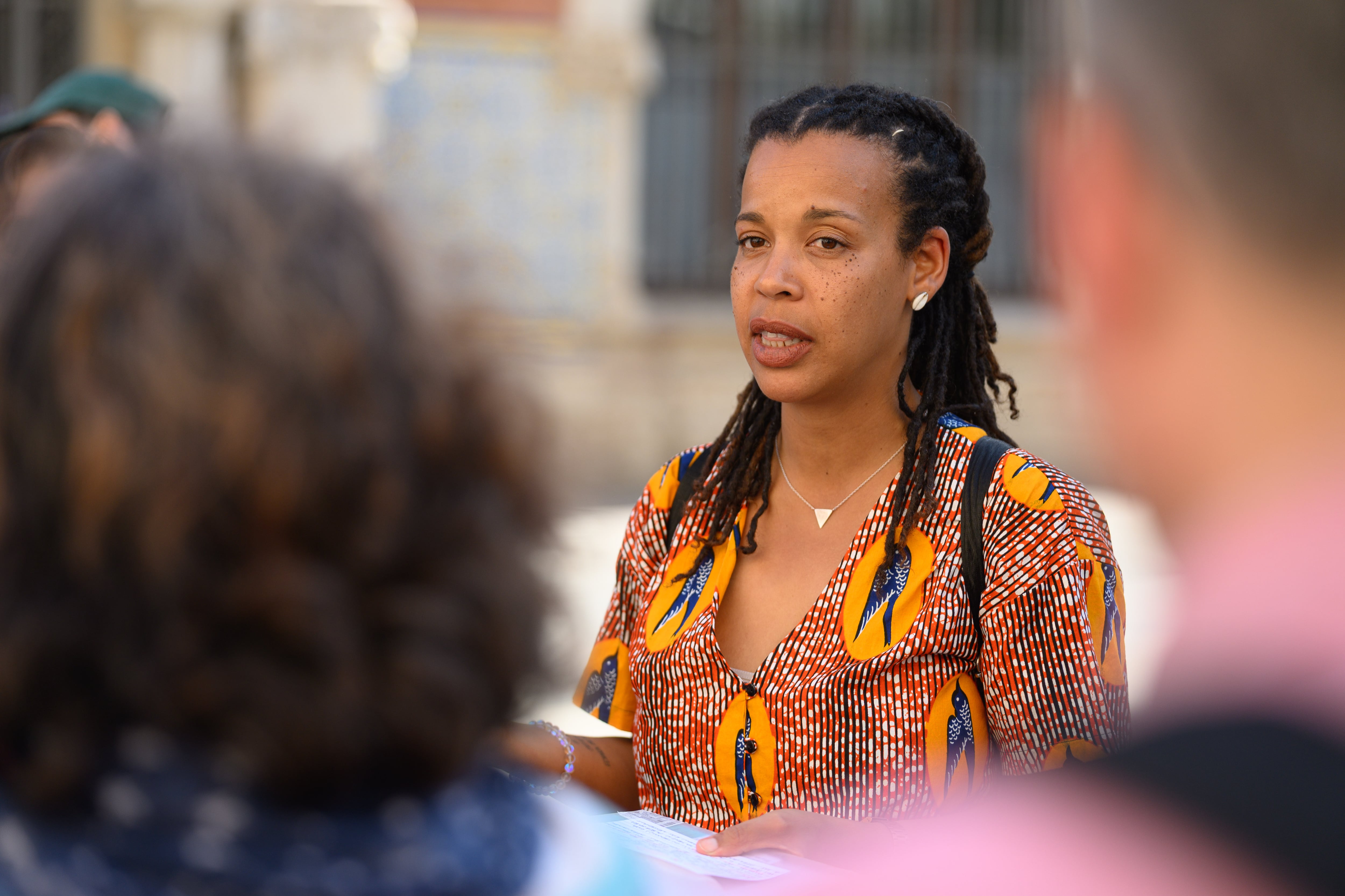 Deborah Ekoka, during the tour she organized in Valencia, on April 30.