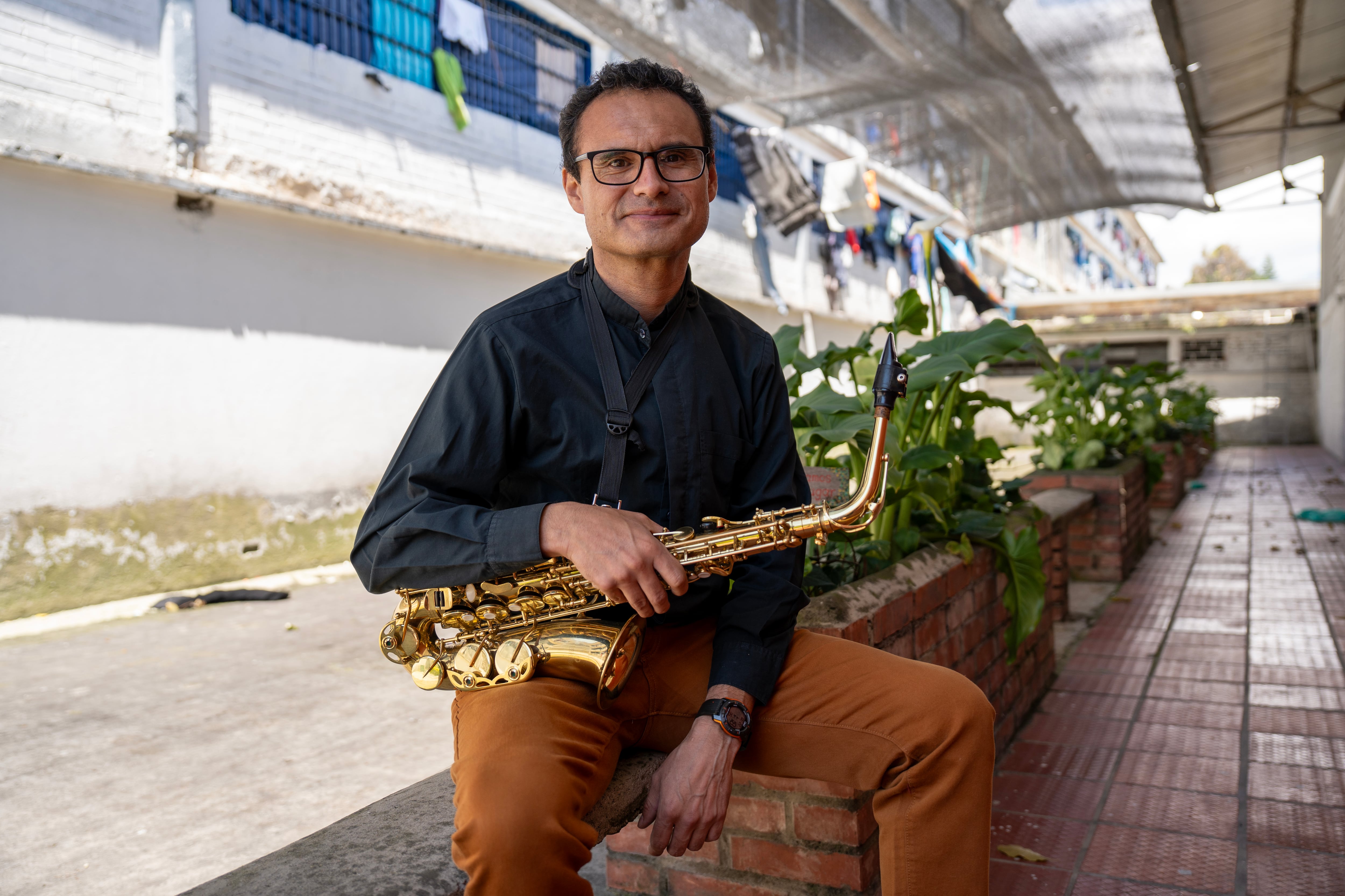 Miguel Ángel Barrero, 'El profe' in the prison corridors, on April 22.
