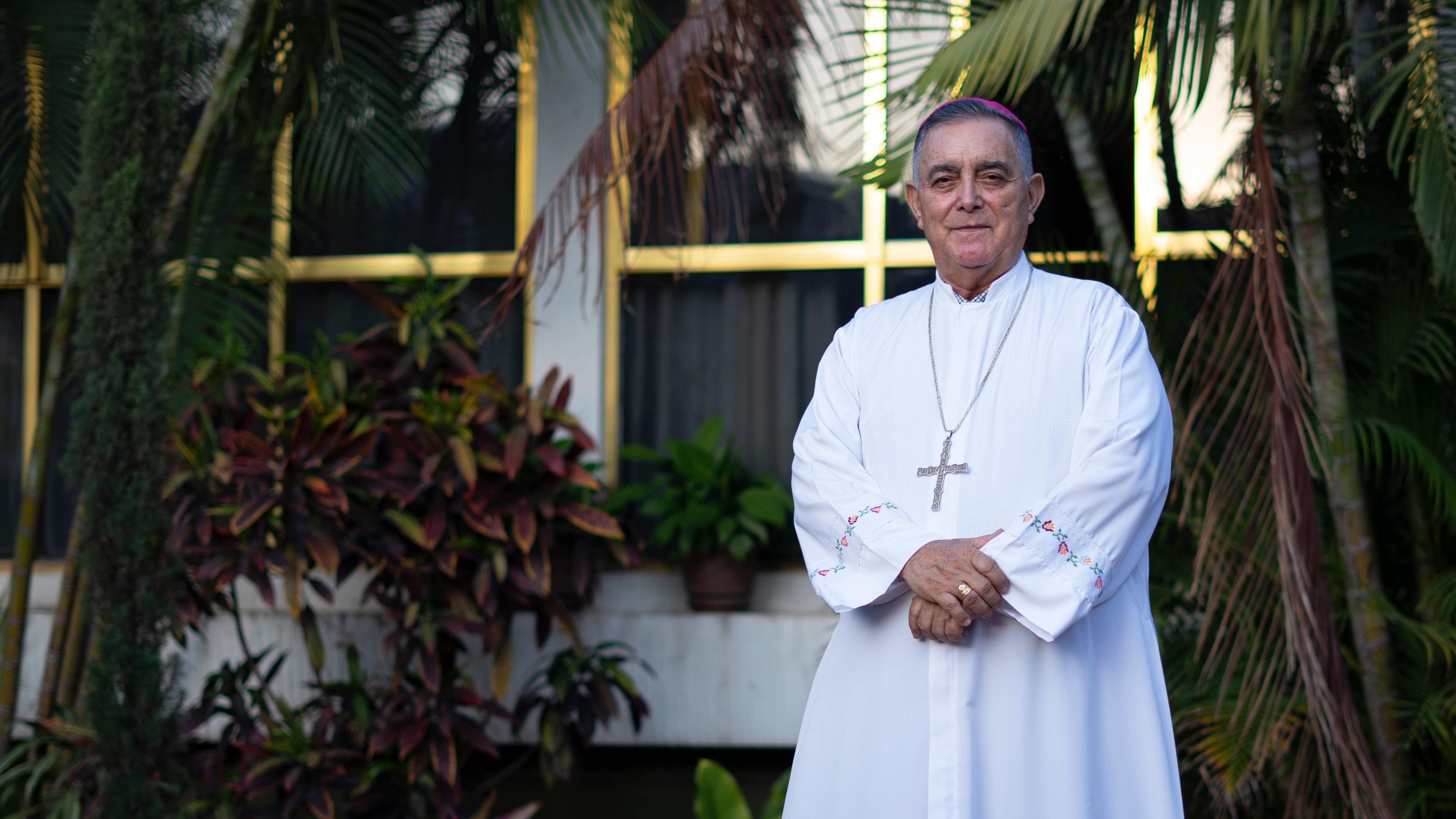 Salvador Rangel Mendoza, then-bishop of Chilpancingo-Chilapa, at the episcopal house, on February 23, 2022.