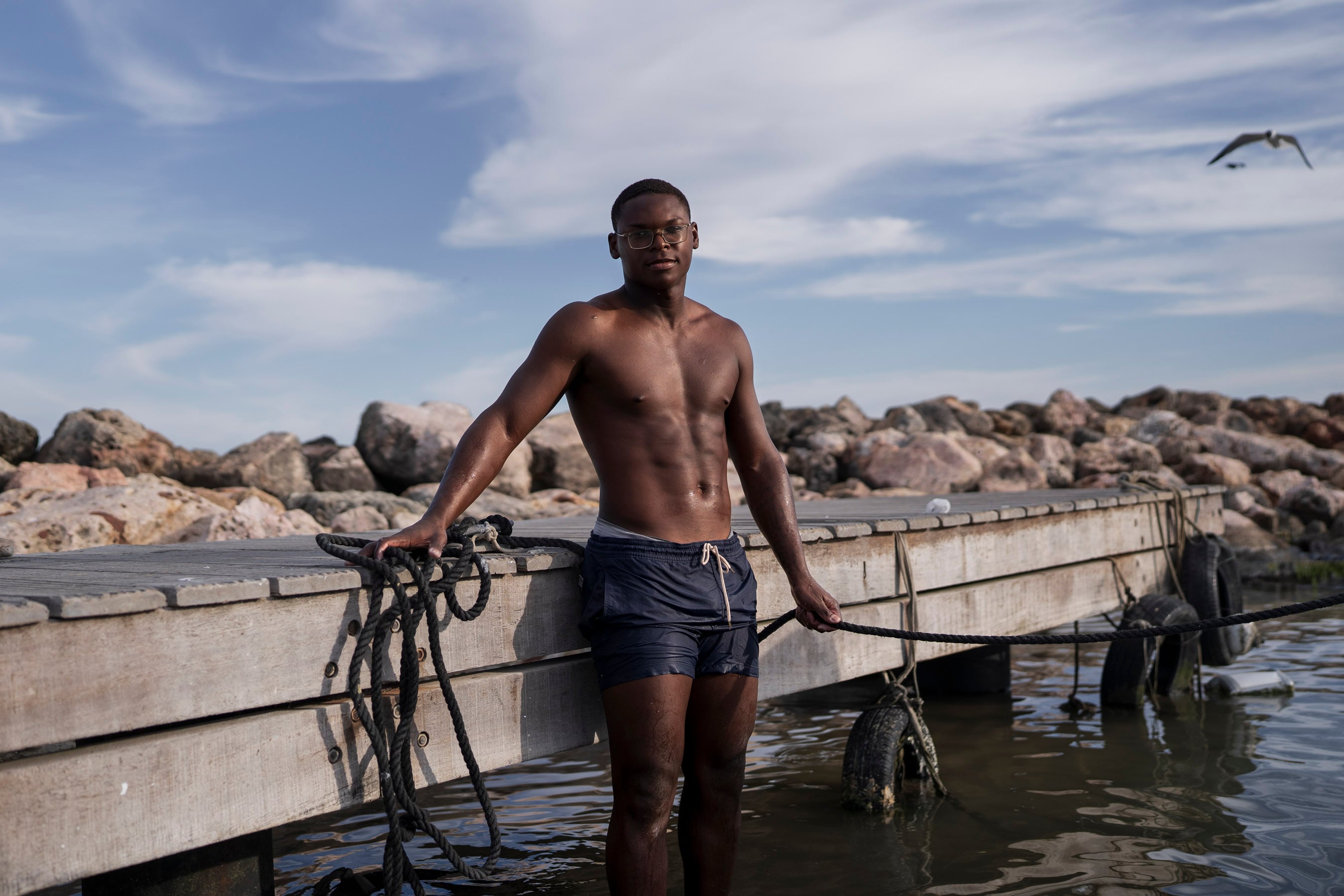 Ango Beers, fisherman, carpenter and central defender for Inter Willemstad, a Curaçao top-division team.