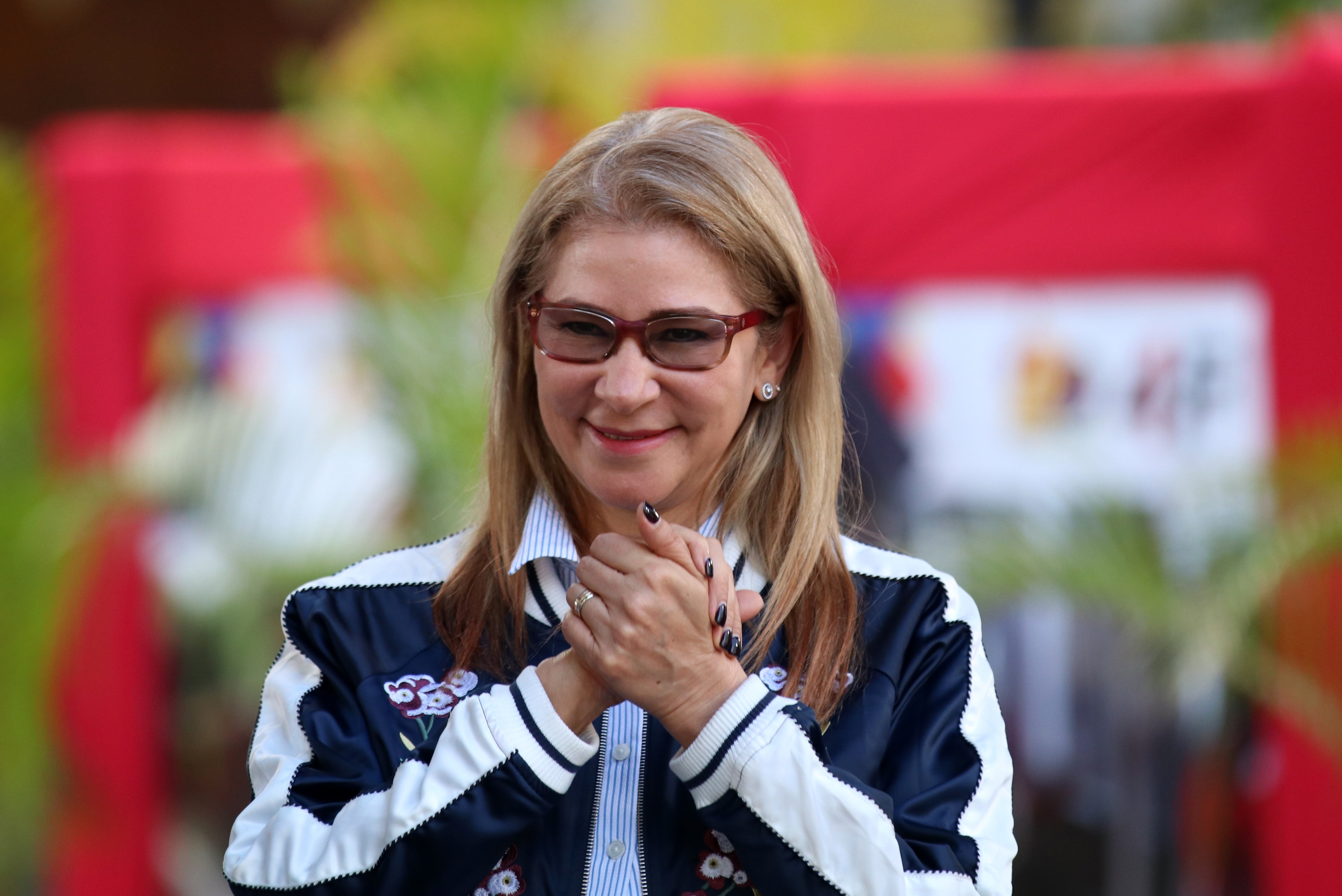 Cilia Flores in Bolívar Square, Caracas, on February 7, 2019.