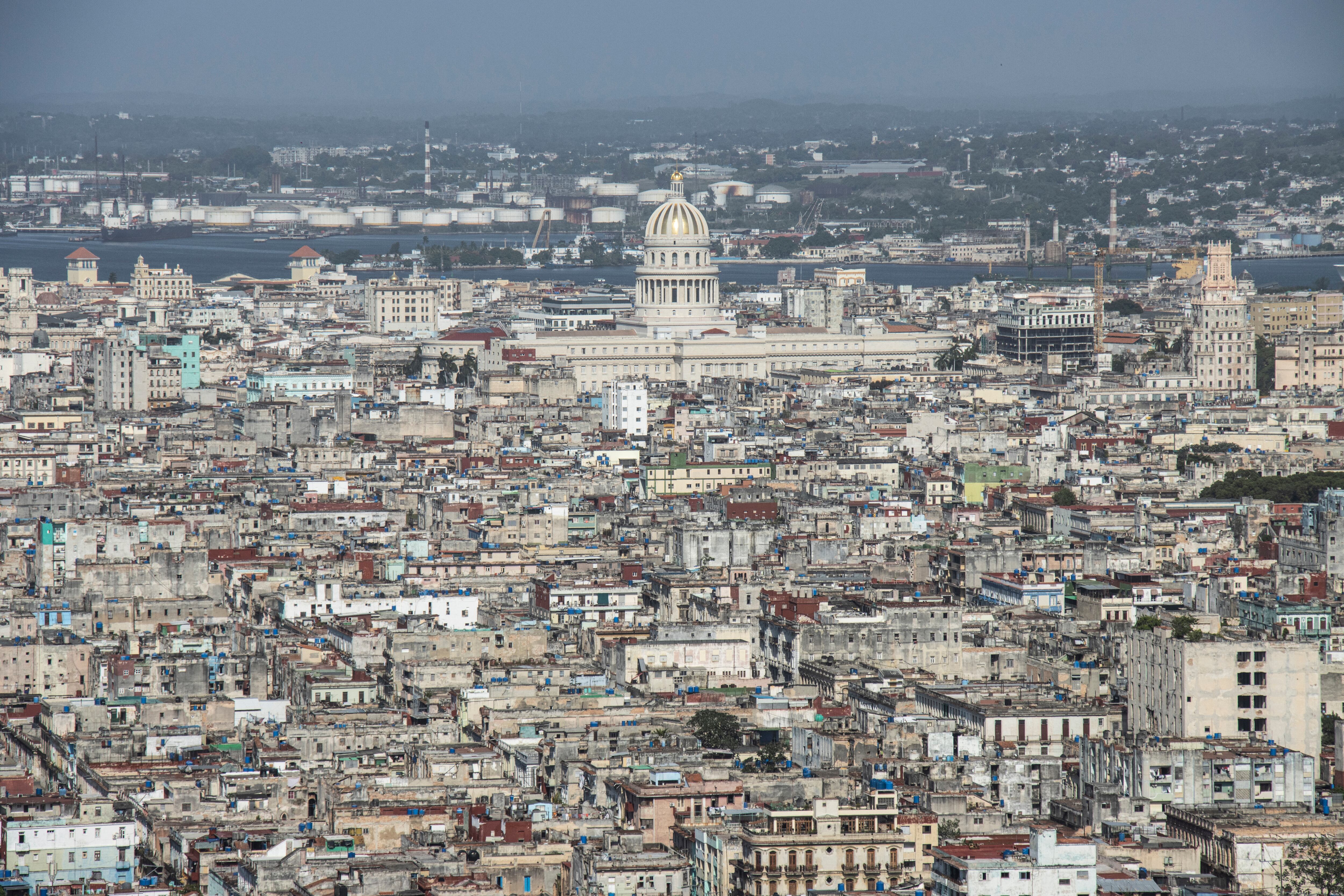 The Capitol and downtown Havana, seen from the K Tower, on July 24.
