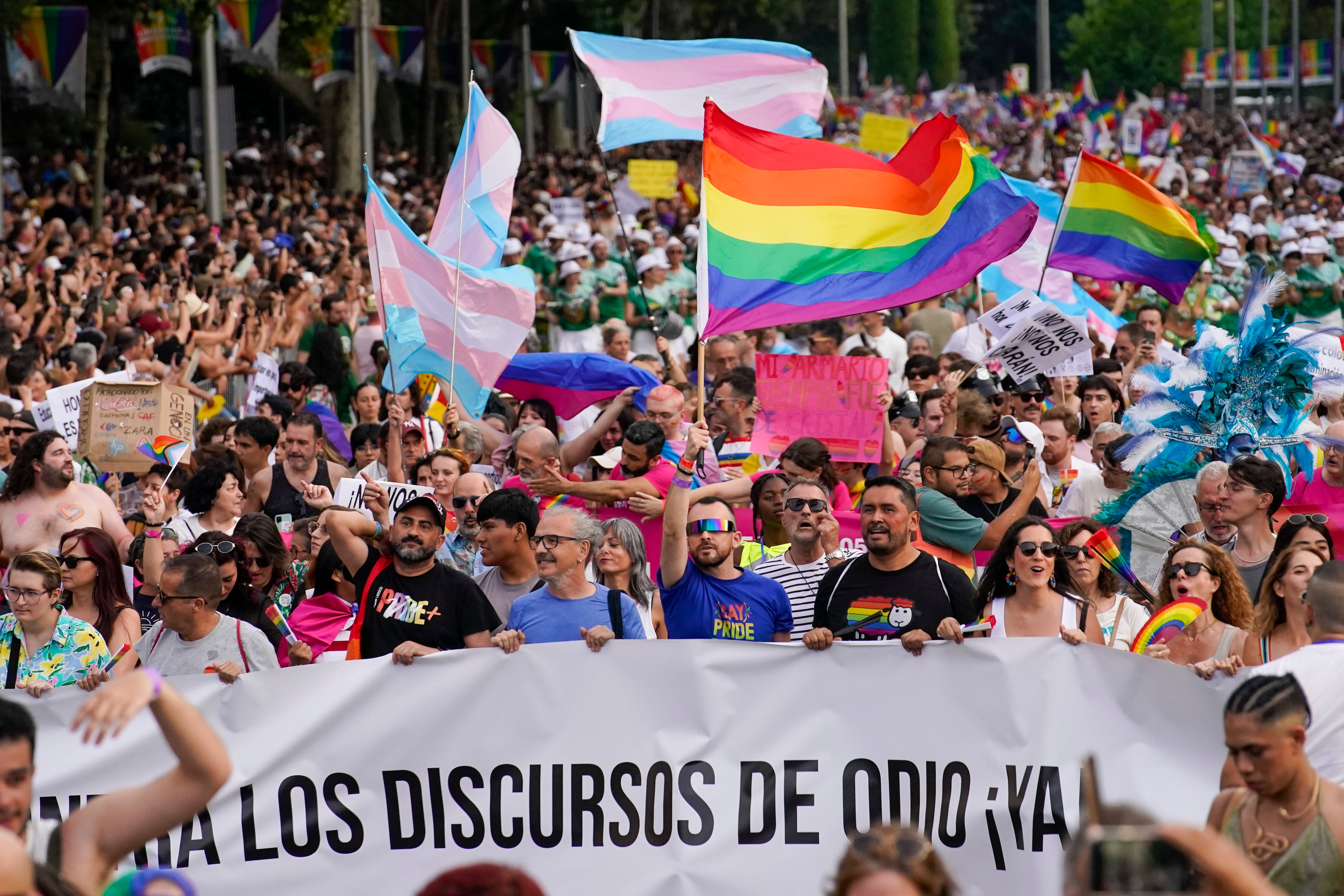Demonstrators at last year’s Madrid Pride.