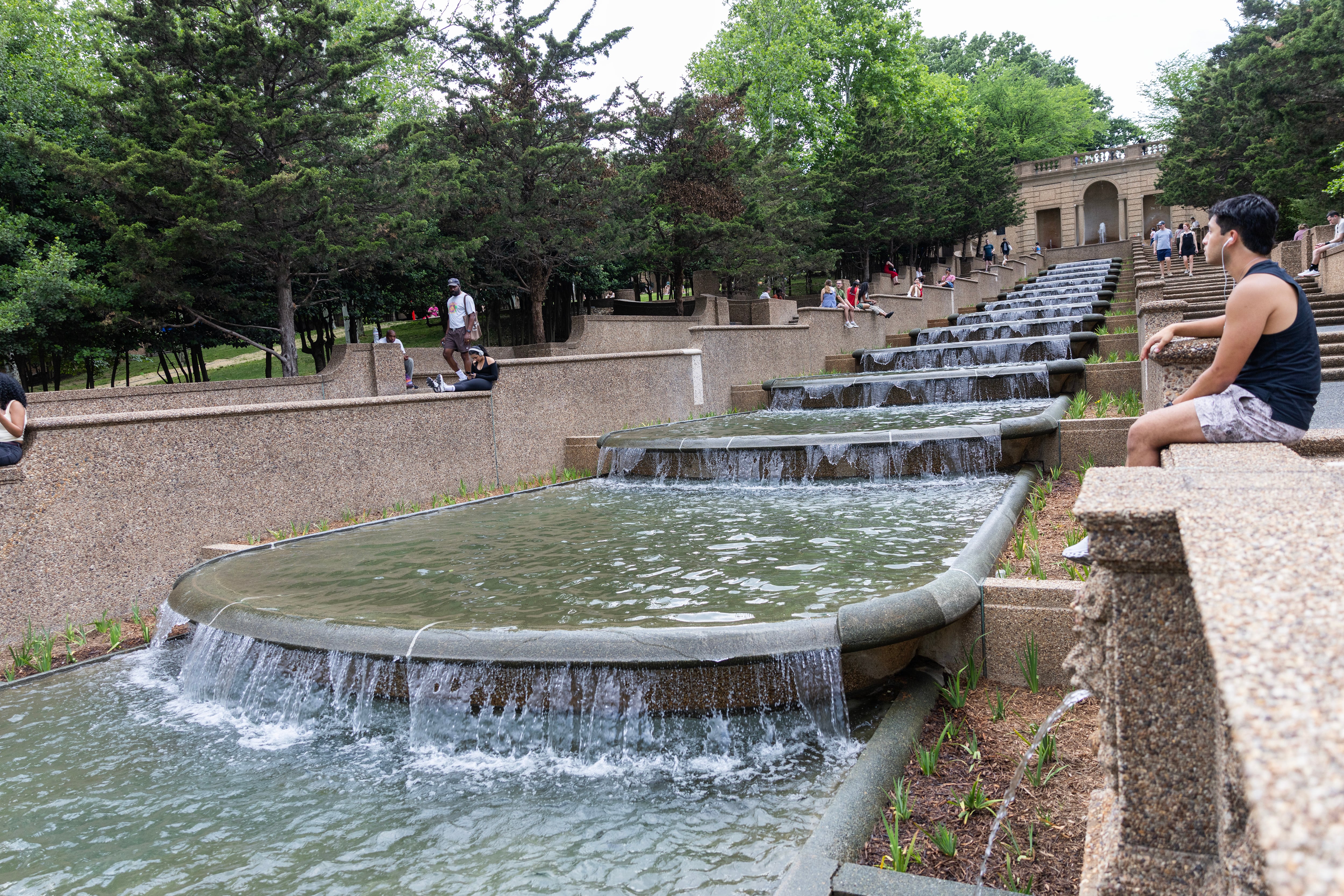 Meridian Hill Park in Washington, where fountains and pools are flowing again.