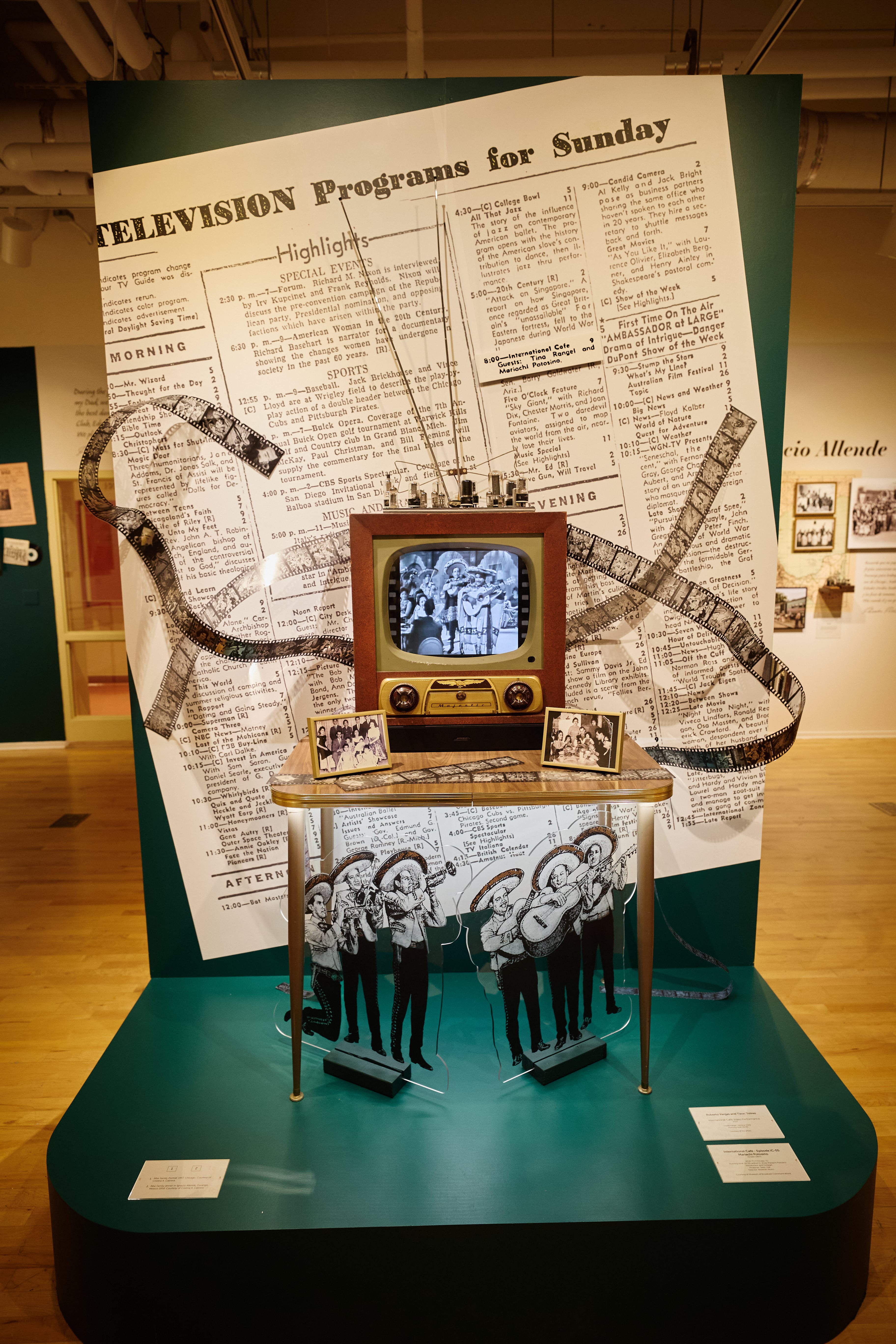The history of traditional Mexican music in Chicago occupies a space in the exhibition halls.