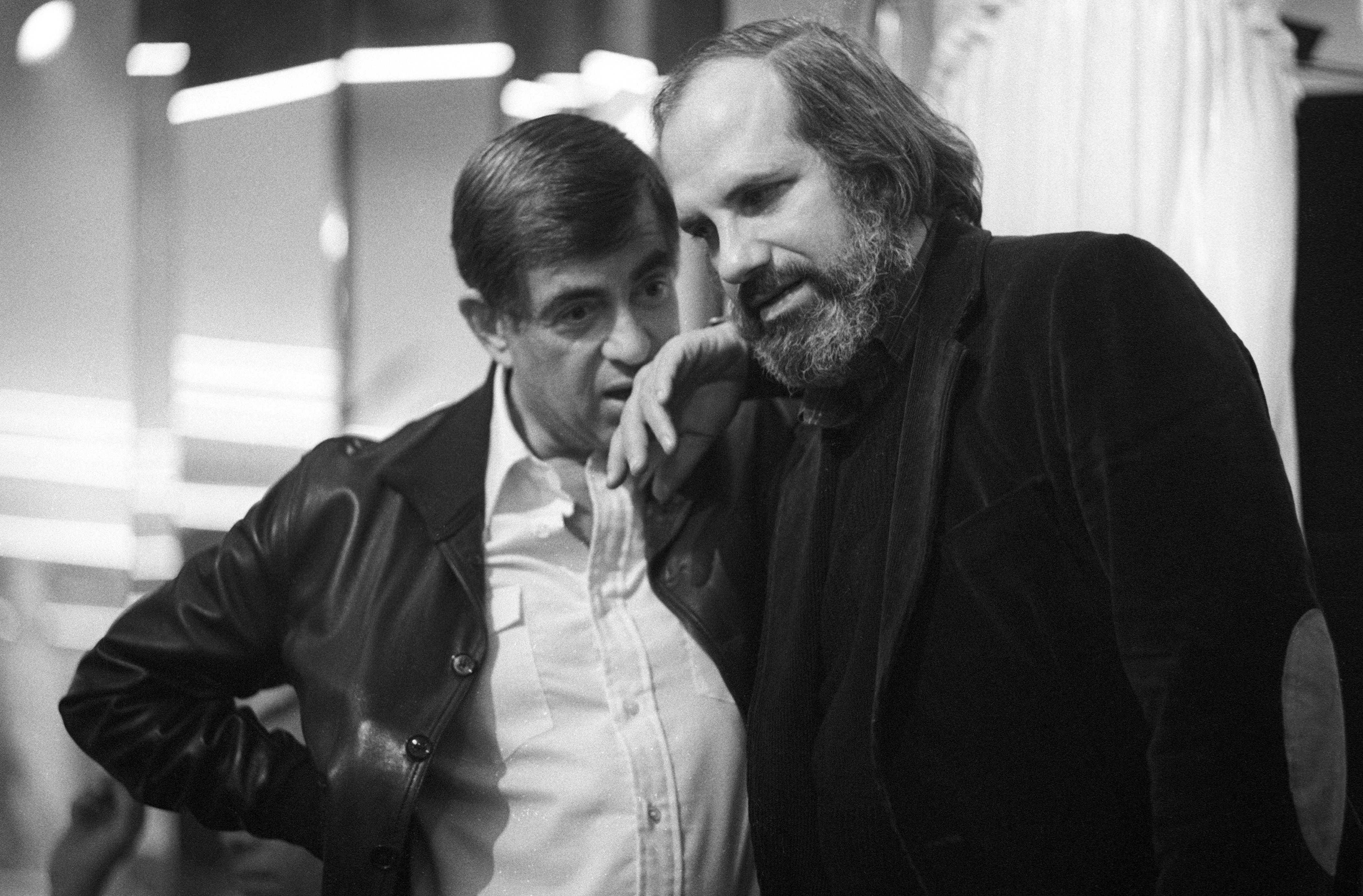 Producer Martin Bregman and director Brian De Palma during the filming of ‘Scarface’ (1983).