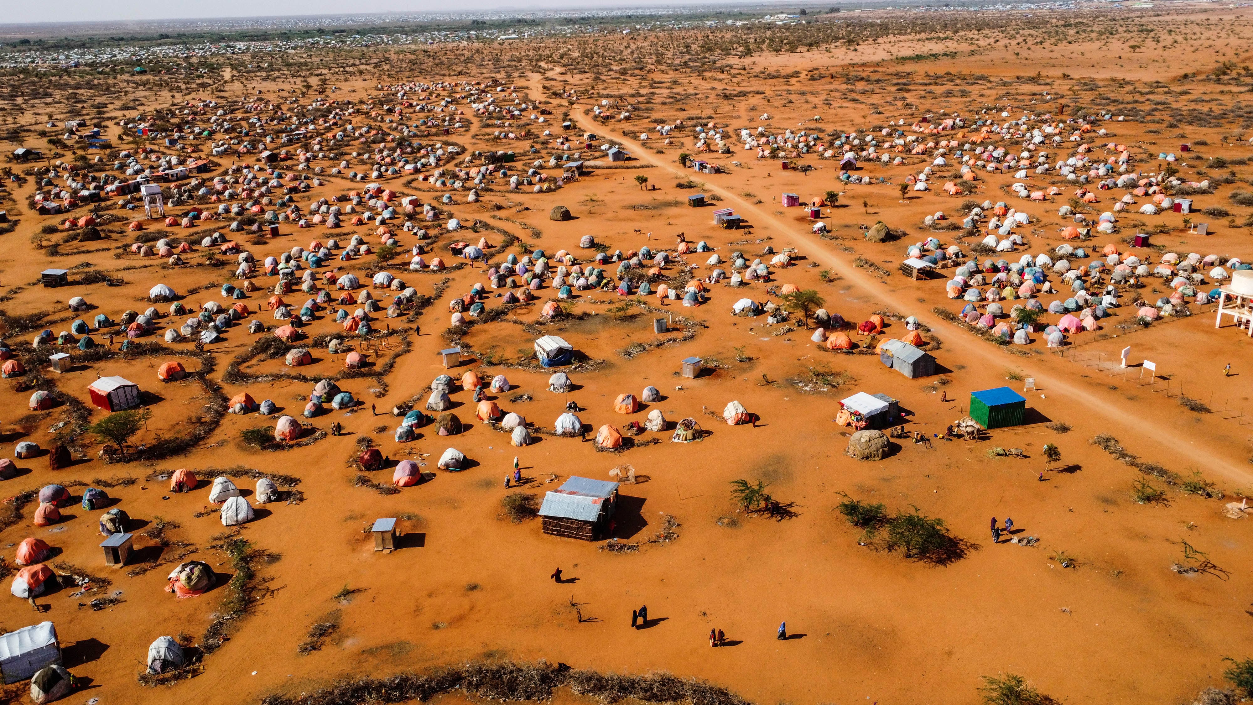The Kaxaarey camp for internally displaced persons in Dolow, Somalia. 