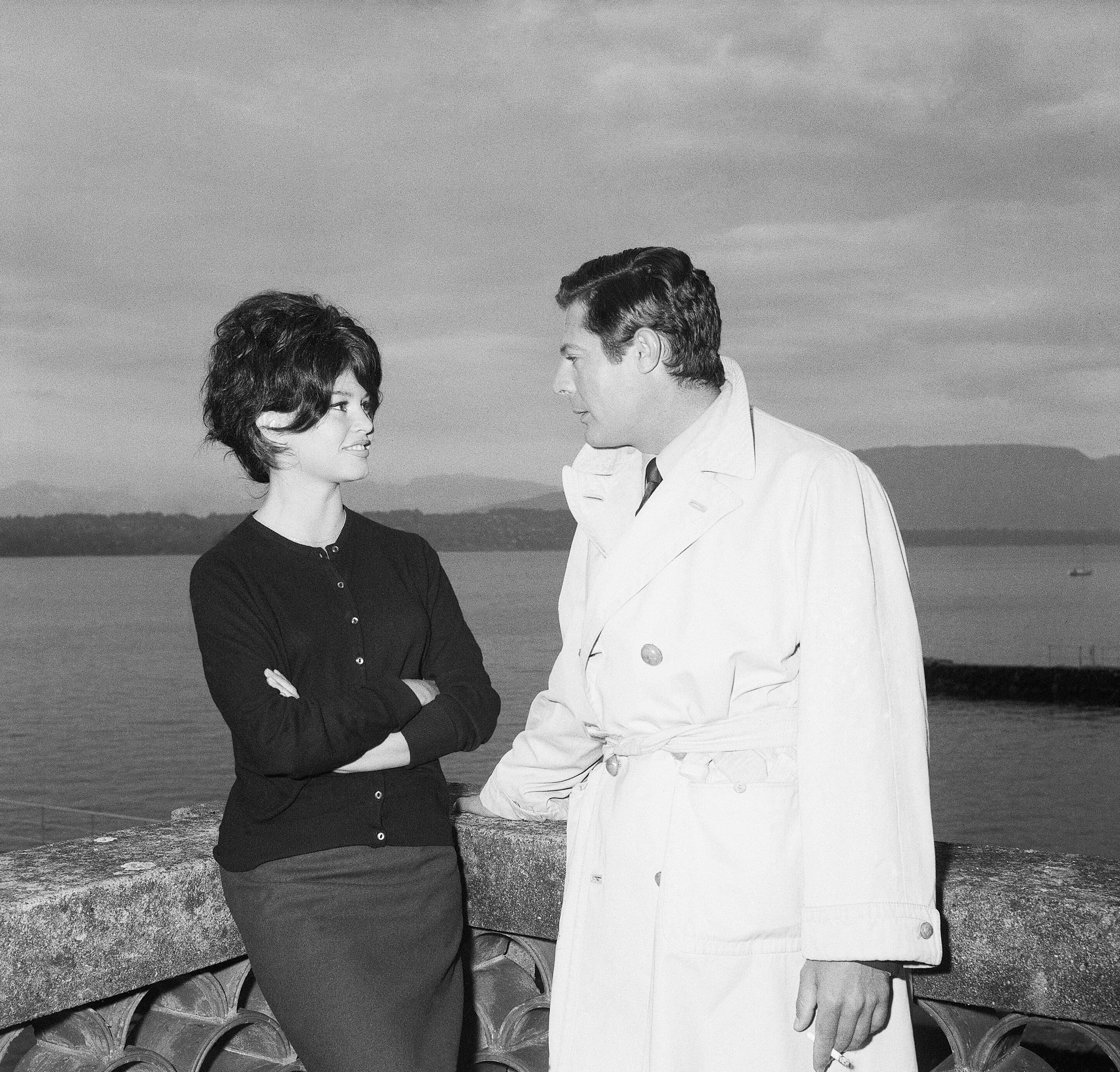 Marcello Mastroianni and Brigitte Bardot in 1961.