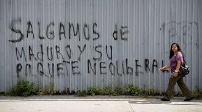 Graffiti in Caracas, reading: “We don’t want Maduro or his neo-liberal package.”
