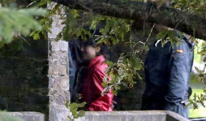 Rosario Porto (left) during a search conducted of her family&#039;s property in Teo, Santiago on Friday. 