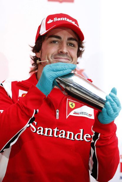 Fernando Alonso during a promotional event in Istanbul.
