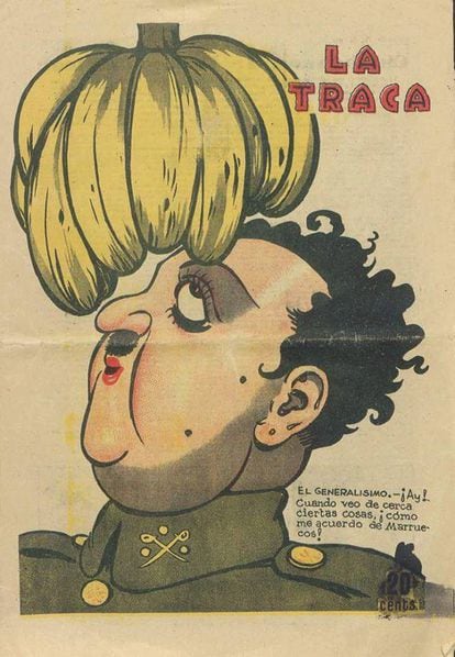 A caricature of Spanish dictator Francisco Franco published in ‘La Traca.’