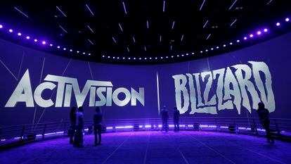The Activision Blizzard Booth appears during the Electronic Entertainment Expo in Los Angeles on June 13, 2013.