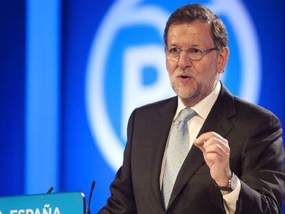 Mariano Rajoy during a rally in Santander on Tuesday.