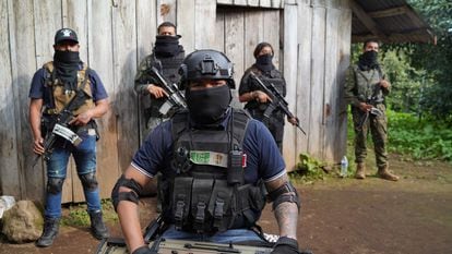 Jalisco New Generation Cartel recruits in a training camp in the Michoacán mountains.
