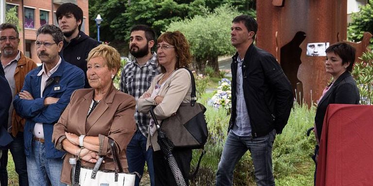 EH Bildu councilors at the commemoration event on Wednesday.
