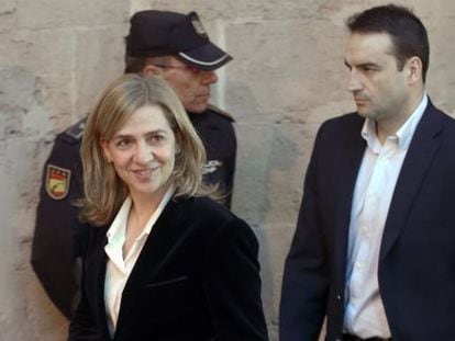 Infanta Cristina at the Palma de Mallorca court on February 20.