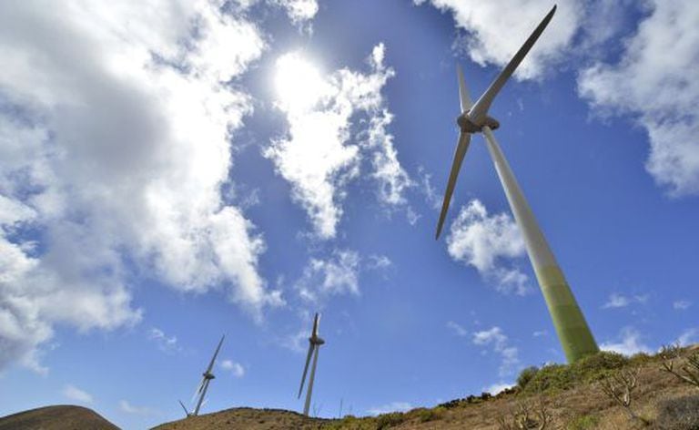 The newly inaugurated water and wind power plant in El Hierro.