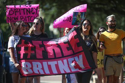 A #FreeBritney protest in Dallas, September 25, 2021.
