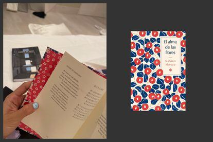 In this image from Rosalía’s Instagram account, posted on September 13, 2022, you can see the Spanish translation of 'The Soul of Flowers,' by Japanese poet Kaneko Misuzu.