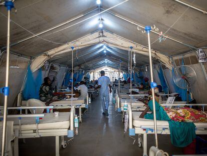 A field hospital in the northern Nigerian state of Borno, circa 2021.