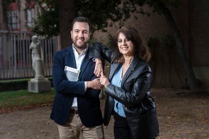 Authors Israel Doncel and Esther Bendahan at Centro Sefarad-Israel in Madrid. 