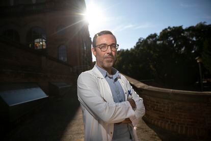 The neuropsychologist Saul Martínez-Horta at Sant Pau Hospital in Barcelona.