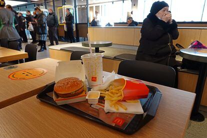 A McDonald's restaurant in Moscow