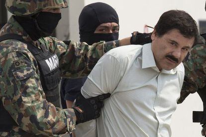 Joaquín 'El Chapo' Guzmán, following his arrest on Saturday.