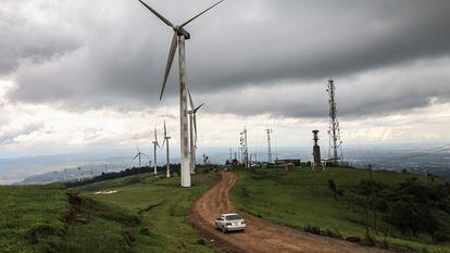 A view of the Ngong Hills power station in Ngonh Hills Kajiado County.