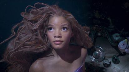 Halle Bailey in a still from 'The Little Mermaid.'