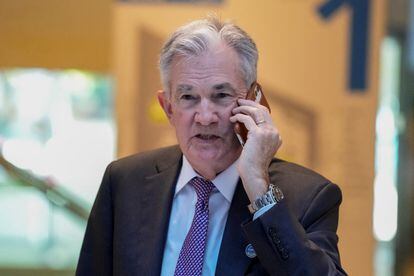 Jerome Powell, Chairman of the Federal Reserve, at International Monetary Fund headquarters last month.