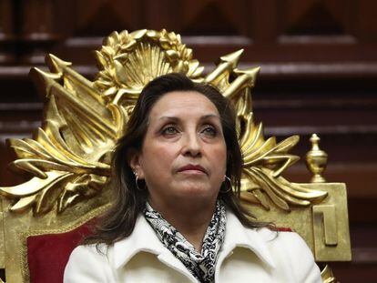 The president of Peru, Dina Boluarte.